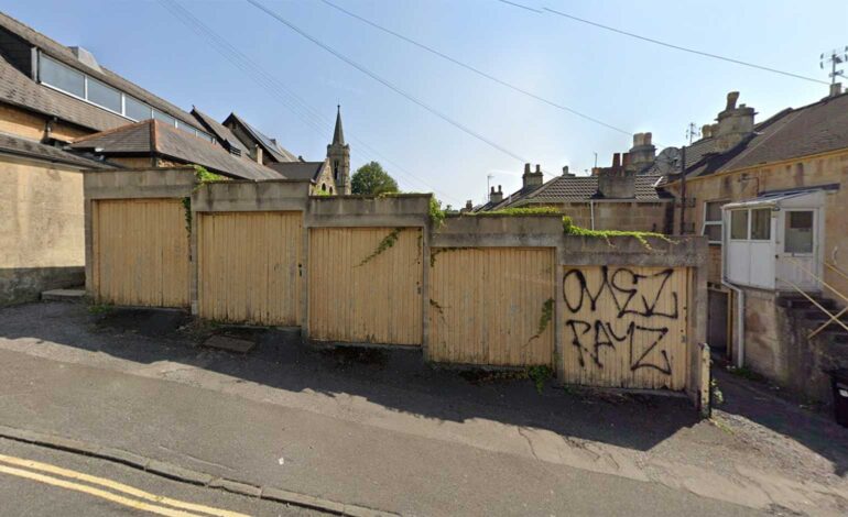 Plans to demolish row of derelict garages and build three-bed house