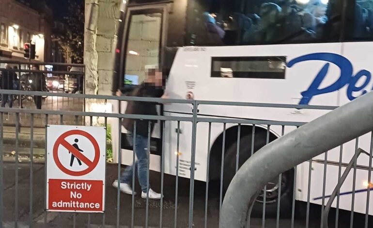 Investigation under way after bus sets off with man stuck in door