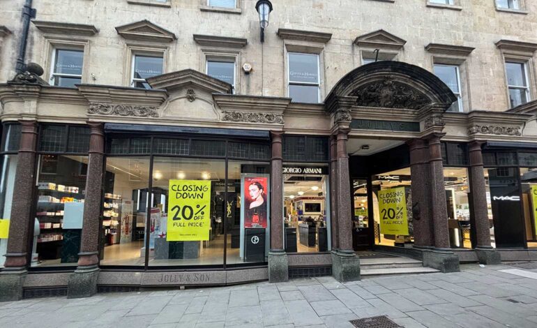 Iconic Jolly’s store on Milsom Street launches closing down sale