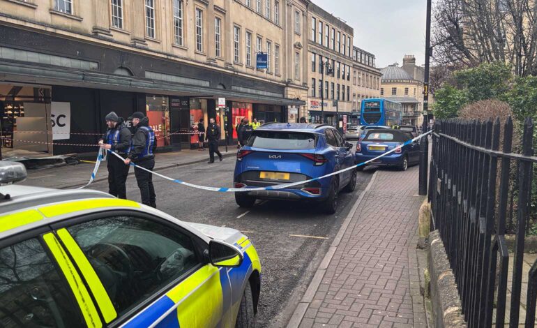 Man taken to hospital following collision with building in city centre