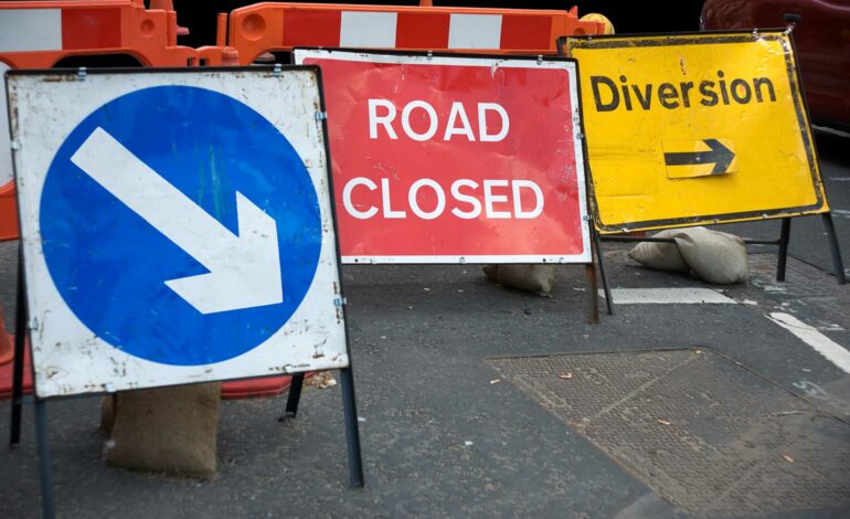 Burst water main sees village’s High Street closed for three days